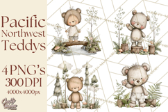 Pacific Northwest Teddy Bear Woodland Clipart Product Image 1