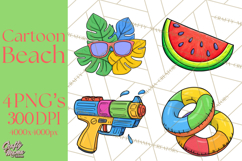 Summer Beach Toys Clipart PNG Graphics Product Image 1
