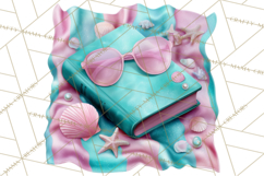 Beach Reading Clipart Coastal Book PNG Graphics Product Image 4