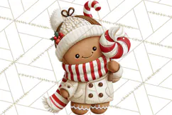 Christmas Gingerbread Clipart PNG, Cute Christmas Characters Product Image 5