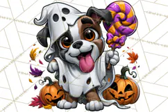 Cute Ghost Dogs And Cats Halloween PNG Clipart Product Image 5