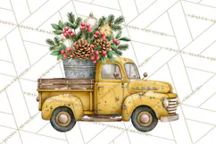 Vintage Truck Christmas PNG Product Image 5