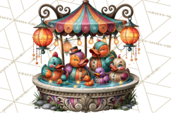 Gothic Halloween Carnival Clipart Haunted Circus PNG Product Image 5