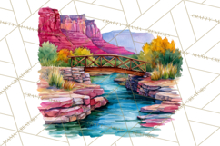 Watercolor Inspirational Landscapes, Sublimation Designs Product Image 4