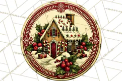 Vintage Christmas Round Signs Clipart, Rustic Metal Product Image 5