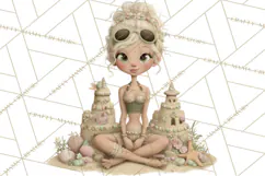Beach Diva Summer Girls PNG Beach Glam Clipart Product Image 4