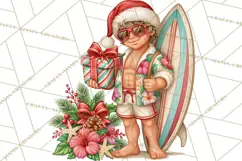 Christmas Characters PNG, Tropical Christmas Clipart Product Image 5