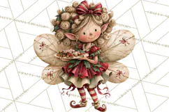 Christmas Fairy Clipart PNG, Whimsical Christmas Fairies Product Image 5