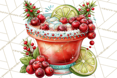 Christmas Cocktail Bar Clipart PNG Elements Product Image 5