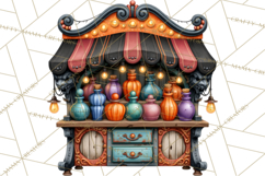 Gothic Halloween Carnival Clipart Haunted Circus PNG Product Image 2