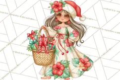 Christmas Characters PNG, Tropical Christmas Clipart Product Image 2