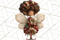 Christmas Fairy Clipart PNG, Whimsical Christmas Fairies Product Image 2