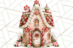 Peppermint Christmas Bakery Clipart PNG, Candy Cane Sweets Product Image 2