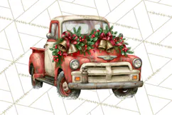 Vintage Truck Christmas PNG Product Image 2