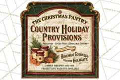 Vintage Christmas Signs PG, Rustic Farmhouse Holiday Sign Product Image 2