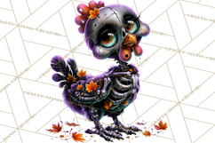 Animal Skeleton Halloween PNG Clipart Set Product Image 2
