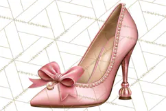 Christmas High Heel Clipart PNG, Whimsical Holiday Shoes Product Image 2