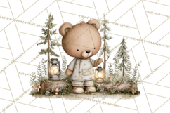 Pacific Northwest Teddy Bear Woodland Clipart Product Image 5