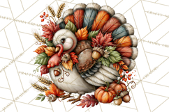 Traditional Thanksgiving Fall Clipart PNG Product Image 5