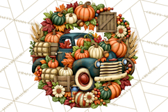 Round Fall Wood Sign PNG Clipart Product Image 3