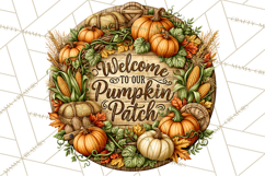 Round Fall Wood Sign PNG Clipart Product Image 4