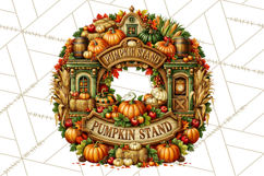 Round Fall Wood Sign PNG Clipart Product Image 5