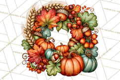 Traditional Thanksgiving Fall Clipart PNG Product Image 4