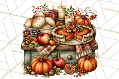 Traditional Thanksgiving Fall Clipart PNG Product Image 3