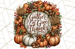 Traditional Thanksgiving Fall Clipart PNG Product Image 4