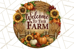 Round Fall Wood Sign PNG Clipart Product Image 5