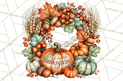 Traditional Thanksgiving Fall Clipart PNG Product Image 2