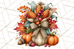 Traditional Thanksgiving Fall Clipart PNG Product Image 2