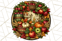 Round Fall Wood Sign PNG Clipart Product Image 3