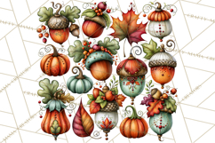 Traditional Thanksgiving Fall Clipart PNG Product Image 5