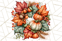 Traditional Thanksgiving Fall Clipart PNG Product Image 3