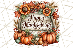 Traditional Thanksgiving Fall Clipart PNG Product Image 3