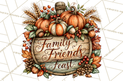 Traditional Thanksgiving Fall Clipart PNG Product Image 3