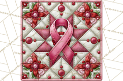 Breast Cancer Awareness Quilt Squares PNG Product Image 5