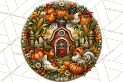 Round Fall Wood Sign PNG Clipart Product Image 5