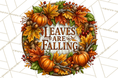 Round Fall Wood Sign PNG Clipart Product Image 2