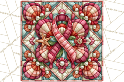 Breast Cancer Awareness Quilt Squares PNG Product Image 2