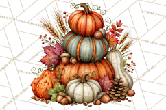 Traditional Thanksgiving Fall Clipart PNG Product Image 3