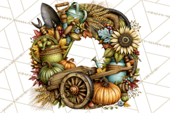 Round Fall Wood Sign PNG Clipart Product Image 3