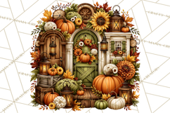 Round Fall Wood Sign PNG Clipart Product Image 4