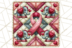 Breast Cancer Awareness Quilt Squares PNG Product Image 4