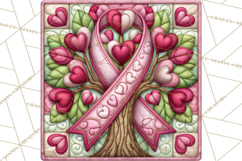 Breast Cancer Awareness Quilt Squares PNG Product Image 4