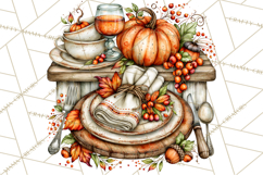Traditional Thanksgiving Fall Clipart PNG Product Image 3