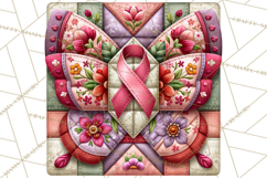 Breast Cancer Awareness Quilt Squares PNG Product Image 2