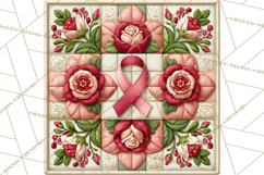 Breast Cancer Awareness Quilt Squares PNG Product Image 3