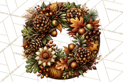 Round Fall Wood Sign PNG Clipart Product Image 2